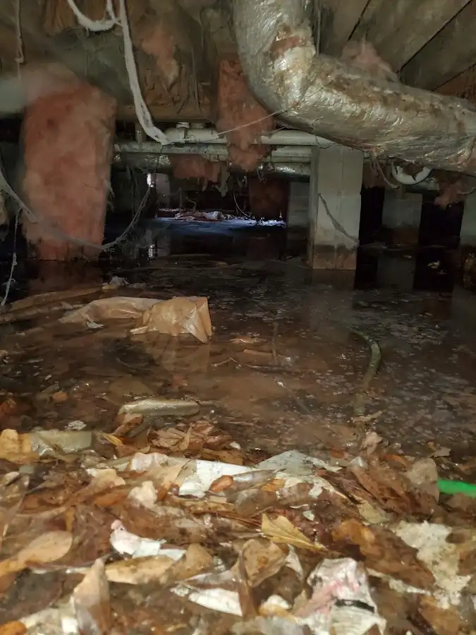 Crawl space flood assessment for Commercial Water Damage Restoration in Elizabeth