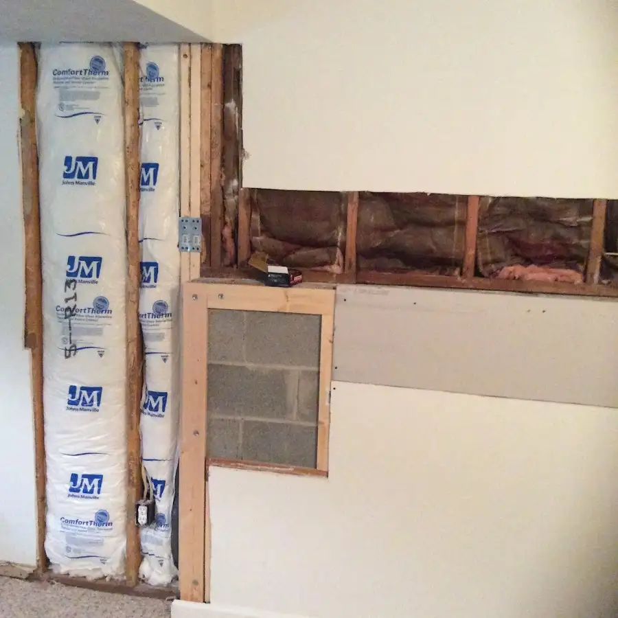 Wall insulation replacement during Contents Cleaning & Restoration in Elizabeth